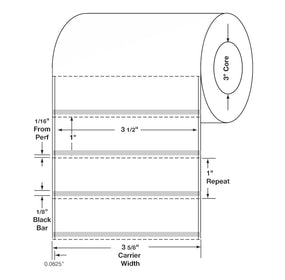 Centurion Centurion Quattro Rx Labels DTL3816PH - 4.0 Roll