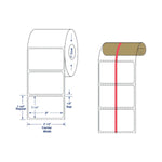 Centurion General LIS Direct Thermal Laboratory 2" x 1-1/4" Labels DTL3877 - 10.0 Roll
