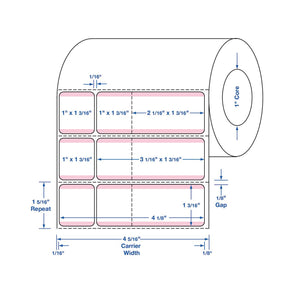 Labels for General Laboratory - DTL3988P - 8 Roll - MDL-DTL3988P
