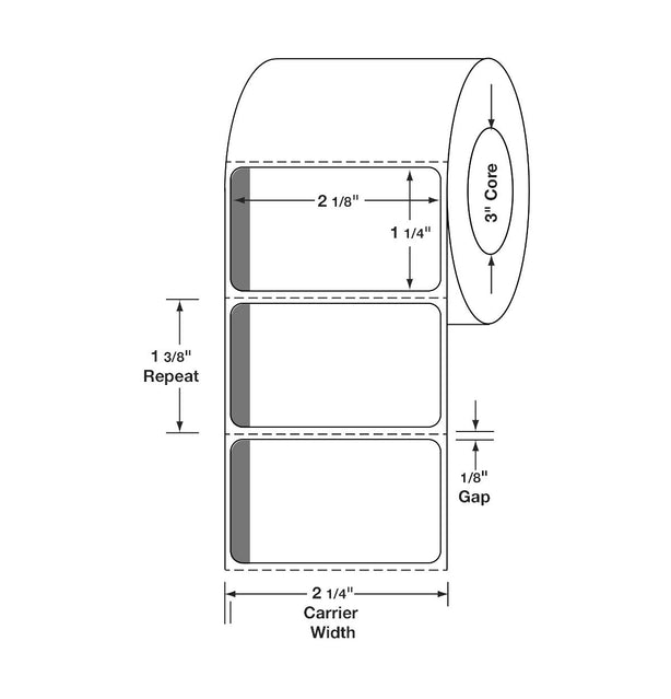 Centurion Centurion Red Stripe Labels DTL4014A 8.0 Roll-MDL-DTL4014A