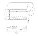 Centurion Labels: Self-Shred Label, White, 4" x 2" (10.2 cm x 5.1 cm), 2100/Roll DTL4025PHSSP - 4.0 Roll