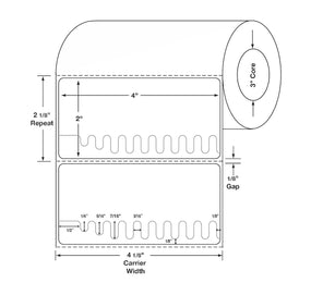 Centurion Labels: Self-Shred Label, White, 4