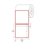 Centurion Centurion Red Border Labels DTL409R 4.0 Roll-MDL-DTL409R
