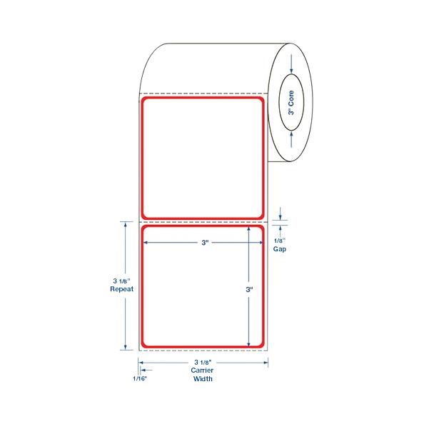 Centurion Centurion Red Border Labels DTL409R 4.0 Roll-MDL-DTL409R