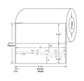 Centurion Centurion Self Shred Plus Labels DTL4107 - 4.0 Roll