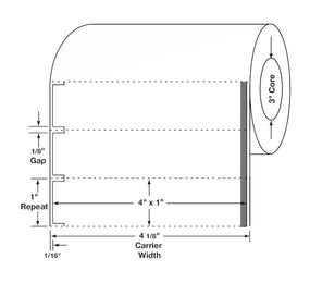 Centurion Centurion Quattro Rx Labels DTL4114PHSR - 4.0 Roll