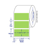 Centurion Centurion Light Green Labels DTL4212LG - 6.0 Roll
