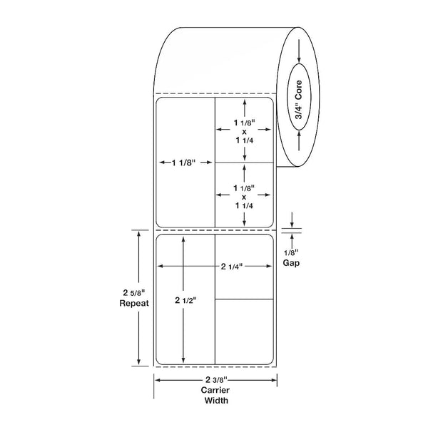 Centurion Blank Labels - DTL4333 - 27 Roll - MDL-DTL4333