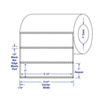 Centurion Centurion Perforated Black-Bar Labels DTL4357 12.0 Roll-MDL-DTL4357