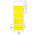 Centurion General LIS Direct Thermal Laboratory 2" x 1-1/4" Labels DTL452Y - 8.0 Roll