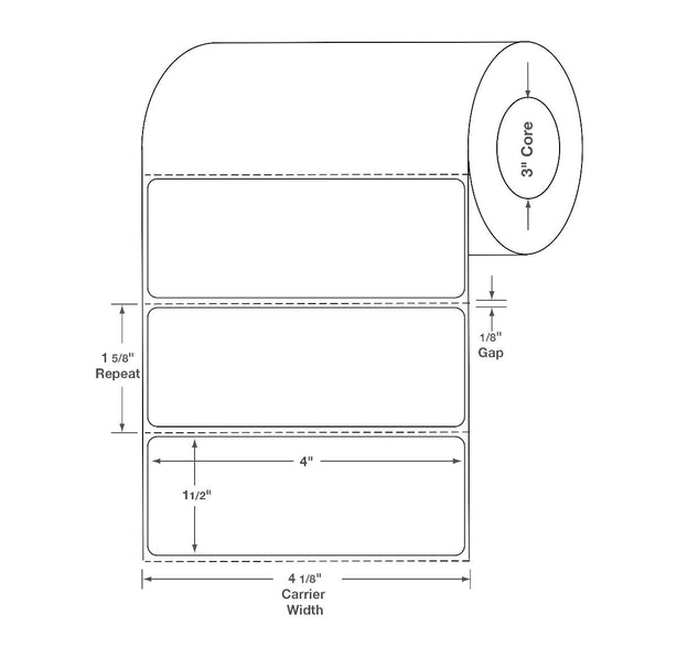 Centurion Blank Labels - DTL471 - 4 Roll - MDL-DTL471