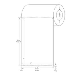 Centurion Centurion Quattro Rx Labels DTL501PH - 4.0 Roll