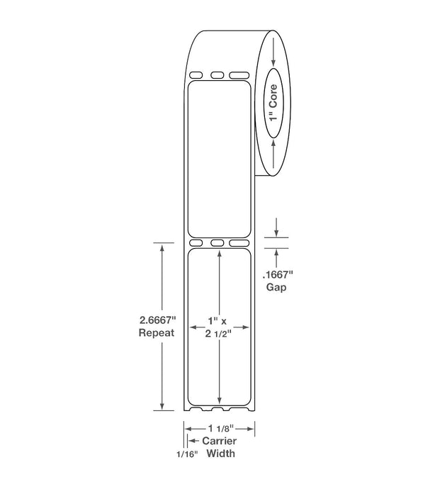 Centurion Blank Labels - DTL509 - 90 Roll - MDL-DTL509