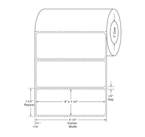 Centurion Blank Perforated Labels - DTL519 - 12 Roll - MDL-DTL519