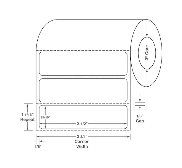 CENTURION Centurion Blank Labels DTL521 4 Roll - MDL-DTL521