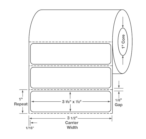 Centurion Blank Labels - DTL522 - 8 Roll - MDL-DTL522