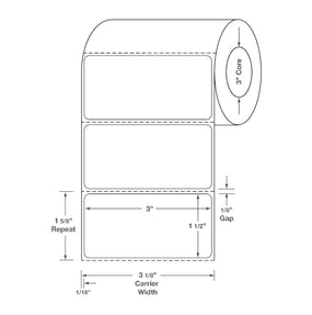 Centurion Blank Labels - DTL525 - 8 Roll - MDL-DTL525