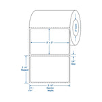 Blank Labels with 3" Core - DTL528 - 8 Roll - MDL-DTL528