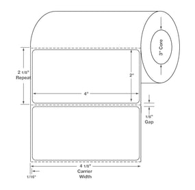 Centurion Centurion Quattro Rx Labels DTL546PH - 4.0 Roll