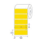 Centurion Yellow Direct Thermal Printer Labels - DTL613YF - 30 Roll - MDL-DTL613YF
