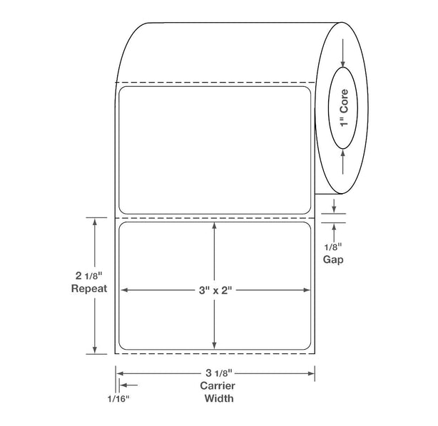 Centurion Blank Labels - DTL680 - 8 Roll - MDL-DTL680