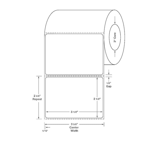 Centurion Blank Labels - DTL694 - 6 Roll - MDL-DTL694