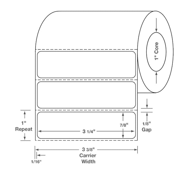 Centurion Direct Thermal Labels - DTL879 - 12 Roll - MDL-DTL879