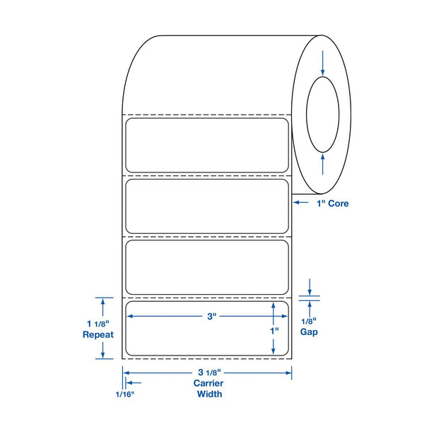 Centurion Direct Thermal Labels - DTL893 - 12 Roll - MDL-DTL893