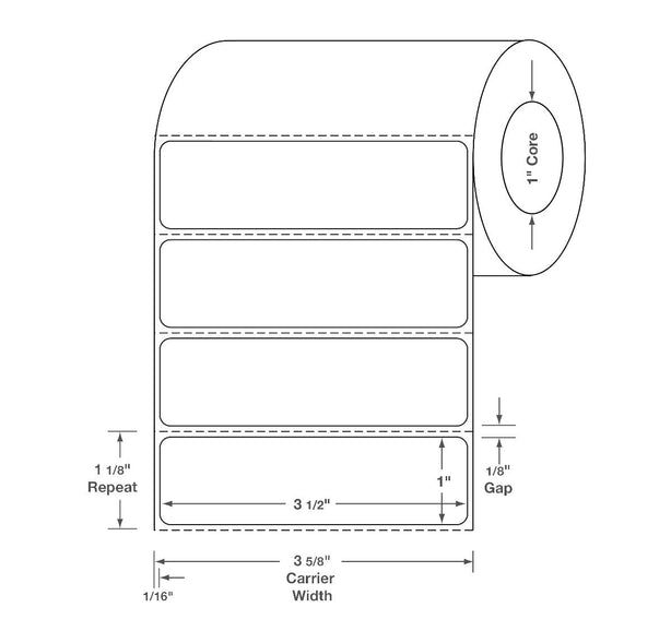 Centurion Blank Labels - DTL902 - 12 Roll - MDL-DTL902