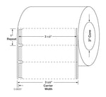 Centurion Labels: Quattro Rx Syringe Specifications Label, Perforated with Notch, Yellow, 3-1/2" x 1", 1135/Roll - DTY101PHYB