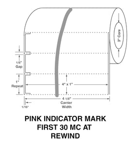 Centurion Labels: Quattro Rx Syringe Specifications Label, Perforated with Notch, 4