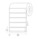 Centurion Labels: Quattro Rx Syringe Specifications Label, 4" x 1", 3/4" Core, 550/Roll - DTY3974PH