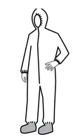 Tyvek 400 Zip Front Coveralls with Hood - TY122SWHXL002500 - 25 Each - MDL-DUCTY122SWHXL