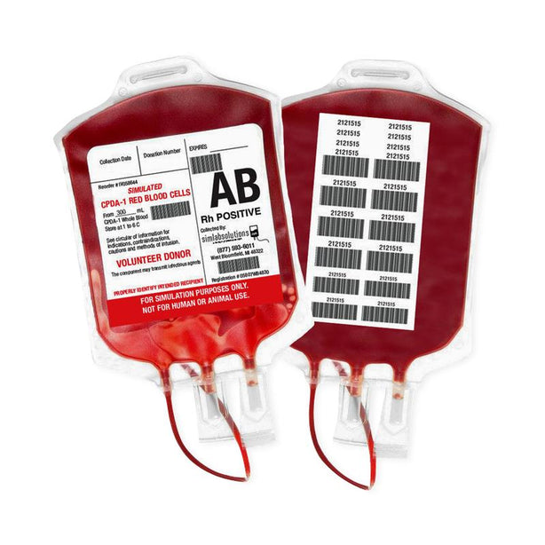 Diamedical Usa Equipment 450 mL Prefilled Simulated Blood Bag for Educational Use Only, B - IV058643 - 1 Each