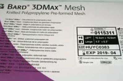 Cr Bard 3DMax Mesh, Left, Size L, 4" x 6" - 0115311 - 1 Each