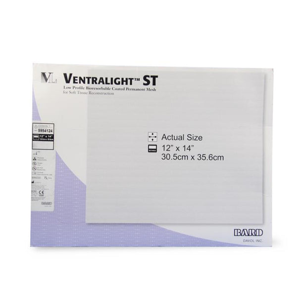 Cr Bard VentralexST Ventralight Mesh, Rectangle, 12" x 14" - DVL5954124