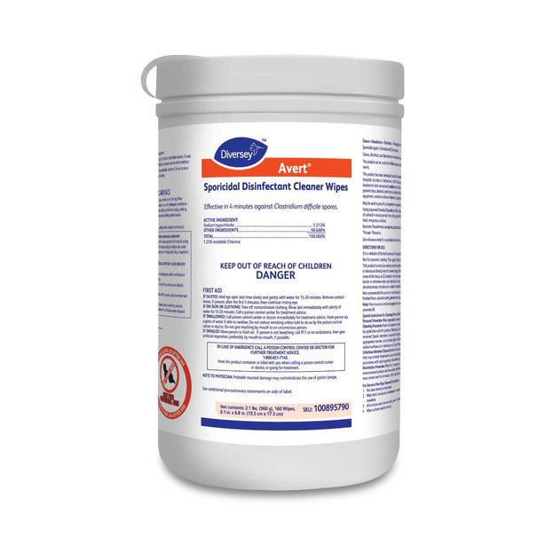 Diversey Inc Avert Disinfectant Cleaner Wipes 100895790 - 12.0 Each - MDL-DVY100895790