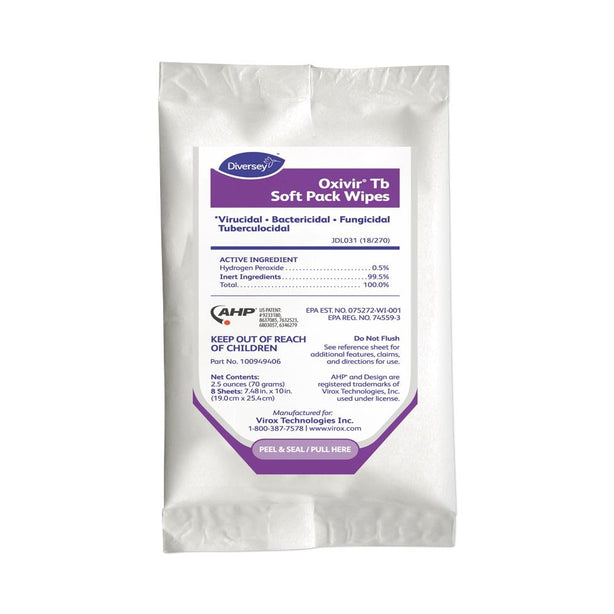 Diversey Inc Oxivir TB Disinfectant Wipes and Liquid Refill 100949406 - 120.0 Each