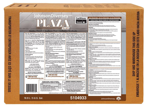 Diversey Solutions Plaza Plus Floor Sealer, Envirobox, 5 gal. - 5104933 - 1 Each