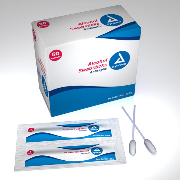 Dynarex Corporation Alcohol Swabsticks 1203 - 500.0 Pack - MDL-DYA1203