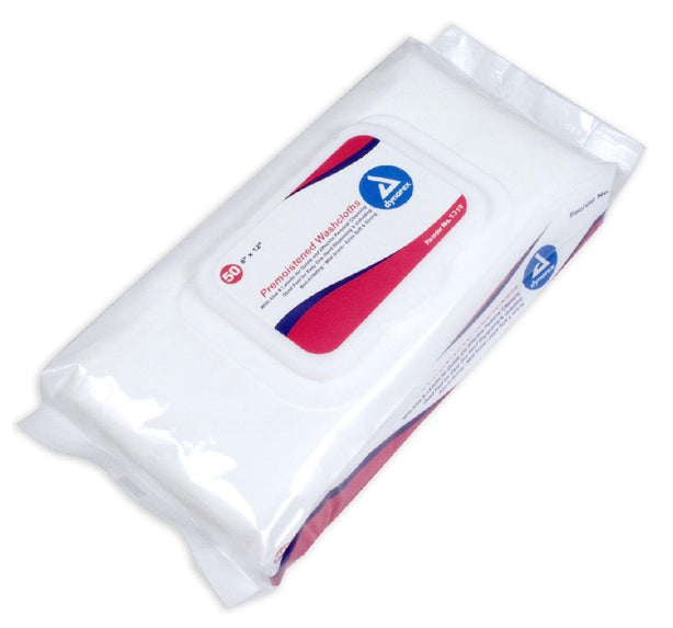 Dynarex Personal Cleansing Premoistened Washcloth, Refill, Adult, 9" x 13" - 1319 - 8 Pack