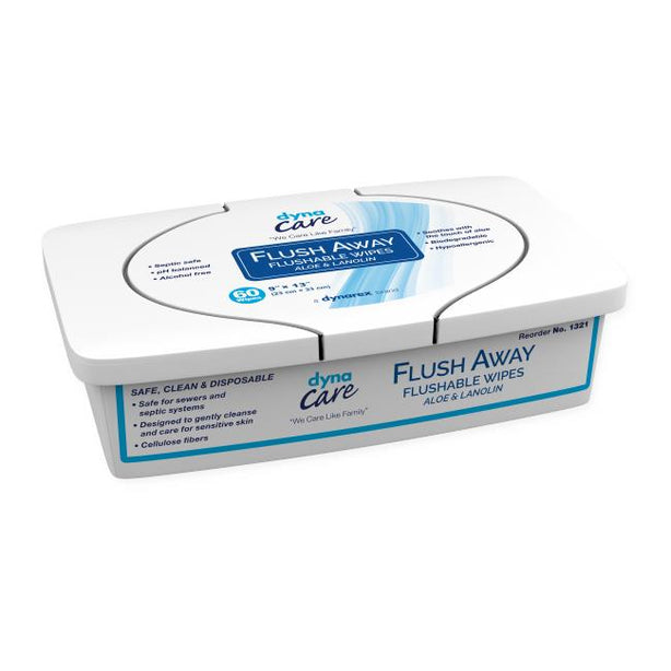 Dynarex Corporation Flush Away Flushable Wipes 1321 - 9.0 box