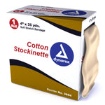 Dynarex Nonsterile 100% 3694 Cotton Stockinette, 4" x 25 yd. - MDL-DYA3694 - 4 Roll