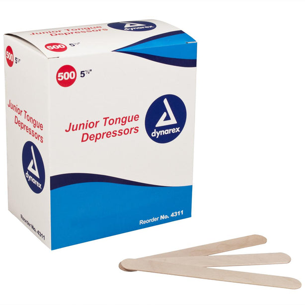 Dynarex Nonsterile Tongue Depressor Blade, 5.5" - 4311 - 5000 Each