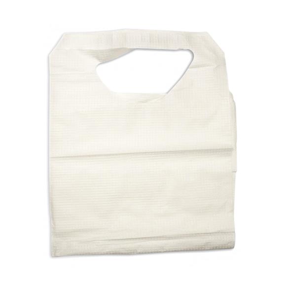 Dynarex / Poly Lab Paper Lap Bib with Ties, Disposable, Adult, 16" x 33" - 4405 - 300 Each
