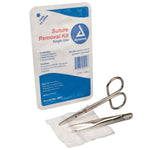 Dynarex Staple / 4521 Sterile Suture Removal Kit with 1 Littauer Scissors, 1 Gauze Sponge and 1 Metal Forceps, 4" - MDL-DYA4521 - 50 Each