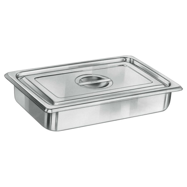 Polarware Stainless Steel Instrument Tray, 16-1/2" x 10" x 2-1/2", Compatible with Cover DYND0516502Z - DYND05E1650Z