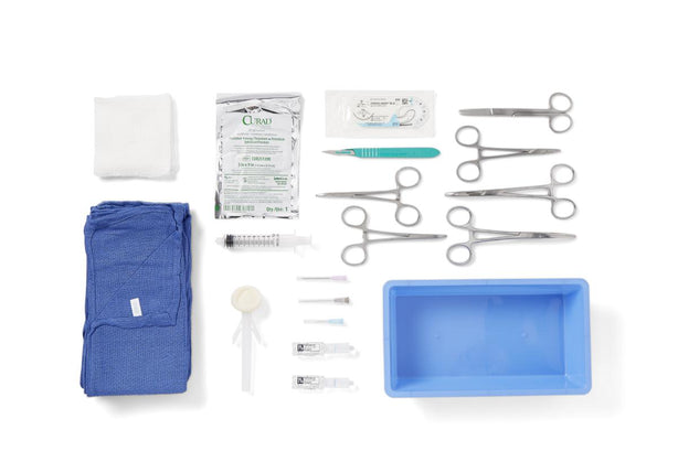 Standard Chest Tube Tray, Medline with Comfort Loop Instruments - DYND07603 - 1 Each
