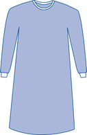 Sterile Non-Reinforced Aurora Surgical Gowns with Set-In Sleeves - DYNJP2703 - 1 Each - MDL-DYNJP2703H