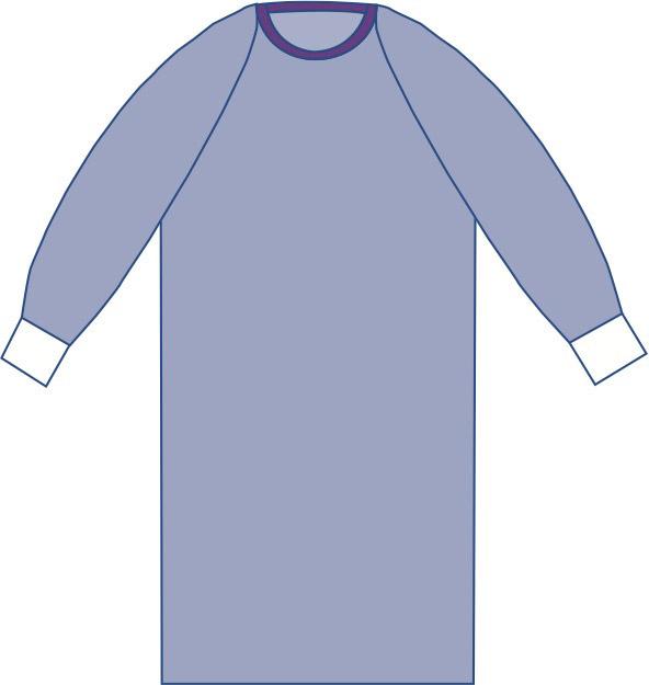 Sterile Non-Reinforced Aurora Surgical Gowns with Raglan Sleeves - DYNJP2803 - 28 Each - MDL-DYNJP2803